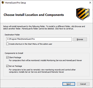 HomeGuard Installation, Step1